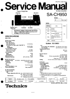 Technics - SACH-950 - Service manual